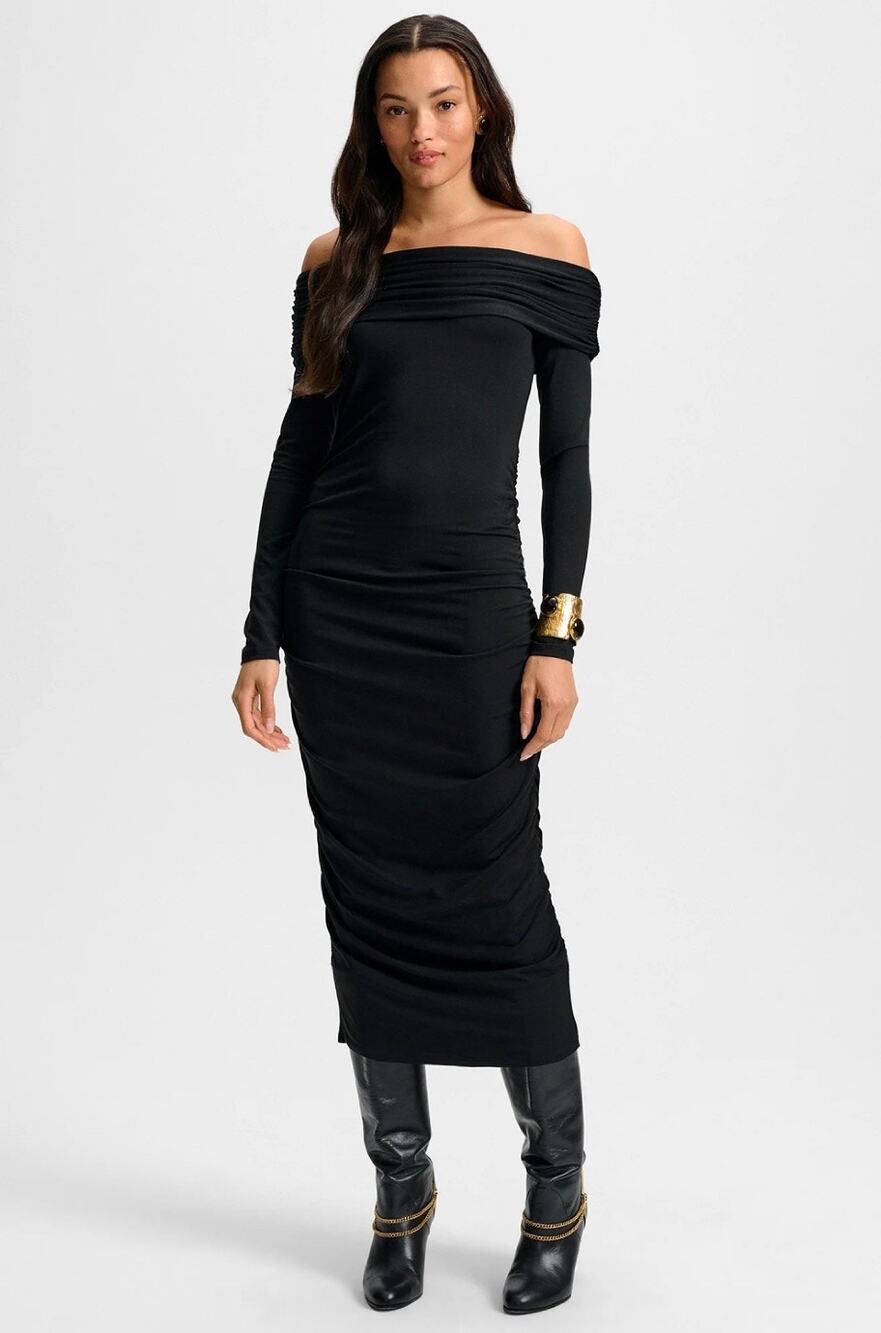 NEW Veronica Beard Tinette Midi Dress Black size XS